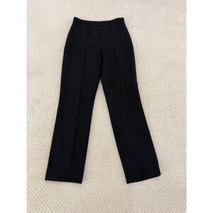 ANNE KLEIN women 100% wool black pants size 6